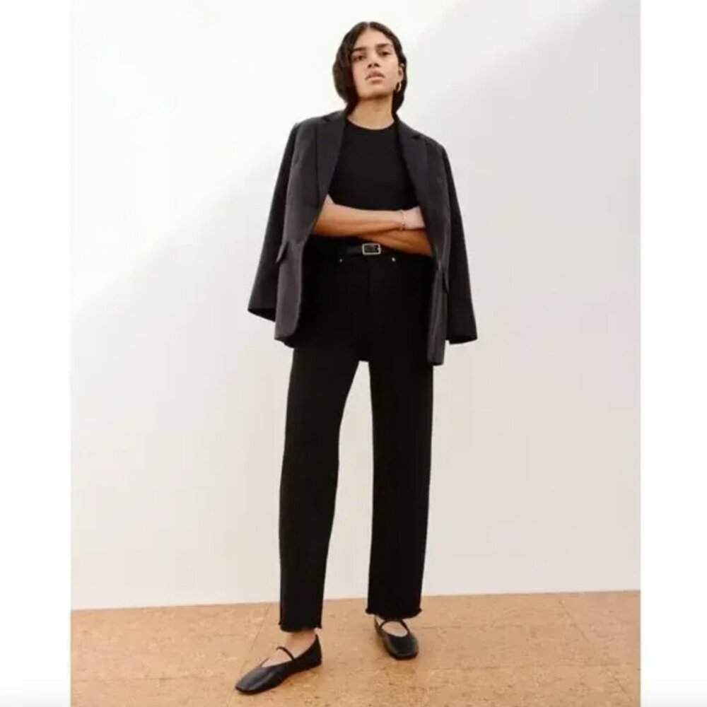 Everlane The Way-High Jean in Coal Black 26 Crop